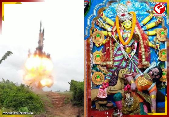 ফাটল তোপ, মন্দিরে এলেন দেবী! প্রাচীন শহরে শুরু হল দুর্গাপুজো
