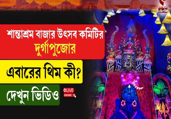 শান্তাশ্রম বাজার উৎসব কমিটির দুর্গাপুজোর এবারের থিম কী?