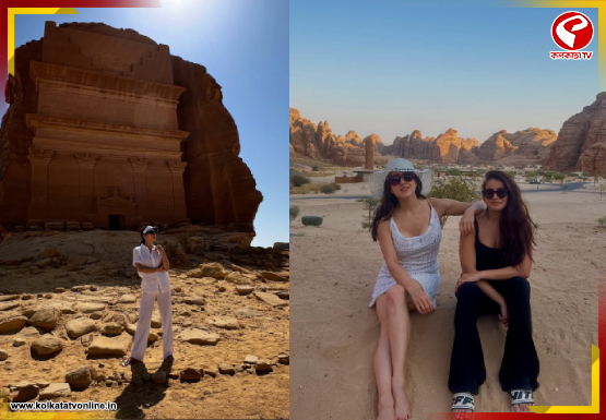 পাহাড়ের মাঝে বিকিনিতে উষ্ণতা ছড়াচ্ছেন সারা