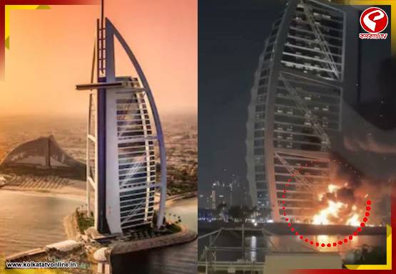 ড্রোনের বর্ষণ! জ্বলছে বন্দর, এয়ারপোর্ট! ক্ষতিগ্রস্ত দুবাইয়ের গর্ব ‘বুর্জ’