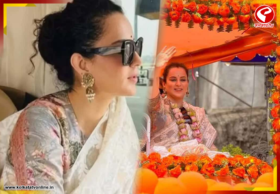 সাদা জামদানি নো মেকআপ লুকে নজর কাড়লেন কঙ্গনা