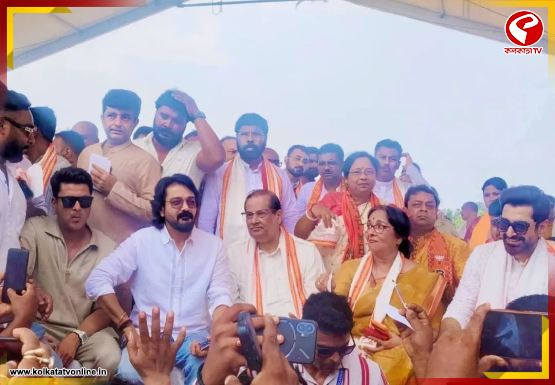 শুভেন্দু অধিকারীর শপথে হাজির প্রসেনজিৎ-জিৎ-যিশু