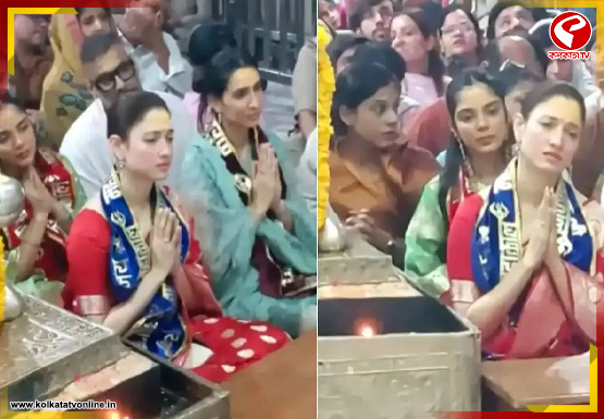 মহাকালেশ্বর মন্দিরে ভস্ম আরতিতে মগ্ন তামান্না
