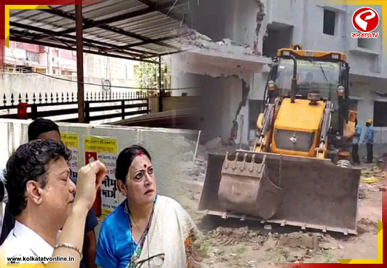 রবিবারের সকালে কলকাতার তিন জায়গায় চলছে বুলডোজার, অবৈধ বহুতল ভাঙছে পুরসভা