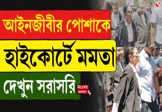 আইনজীবীর পোশাকে কলকাতা হাইকোর্টে মমতা