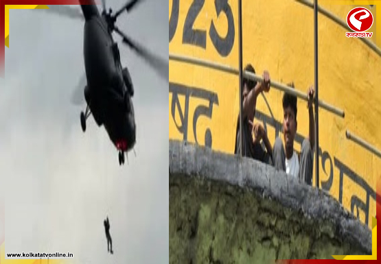 রিল বানাতে গিয়ে ৮০ ফুট উঁচু ট্যাঙ্কের মাথায় দুই যুবক, উদ্ধার করল বায়ুসেনা