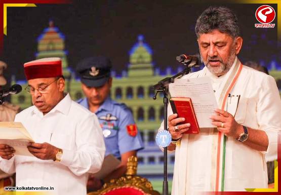 জল্পনা শেষ, নতুন মুখ্যমন্ত্রী পেল কর্নাটক! শিবকুমারের সঙ্গে শপথ নিলেন একঝাঁক নতুন মন্ত্রী